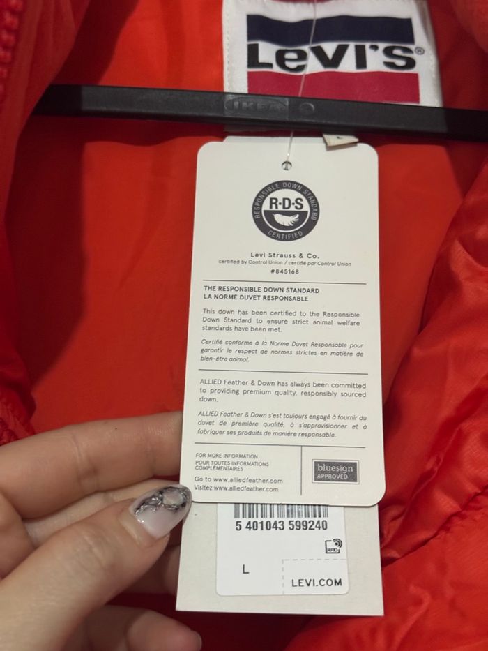 levi's luna core puffer jacket orange fluo - photo numéro 8