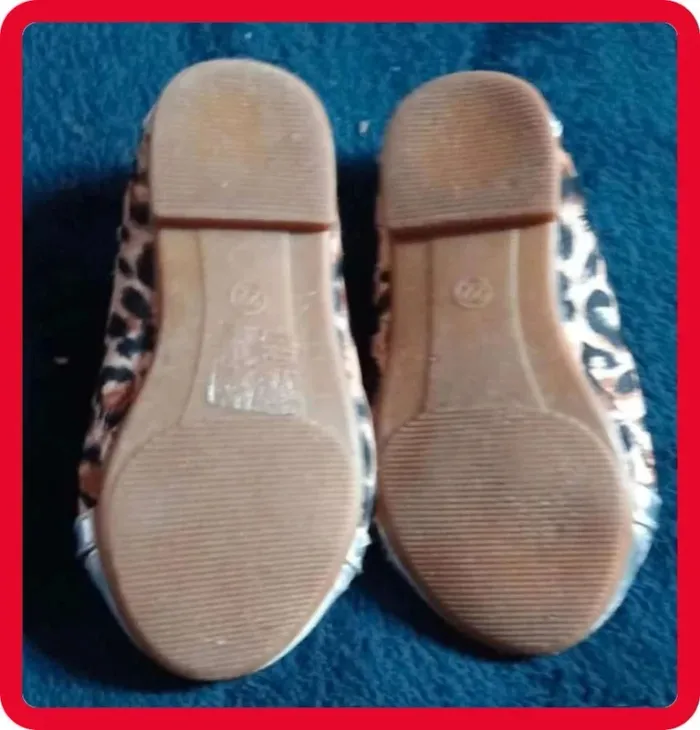 Ballerine argenté motif noir marron Jili Pointure 22 - photo numéro 3