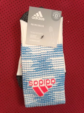 Chaussettes de foot Manchester United, Adidas Authentique Officiel taille 31/33, Neuf