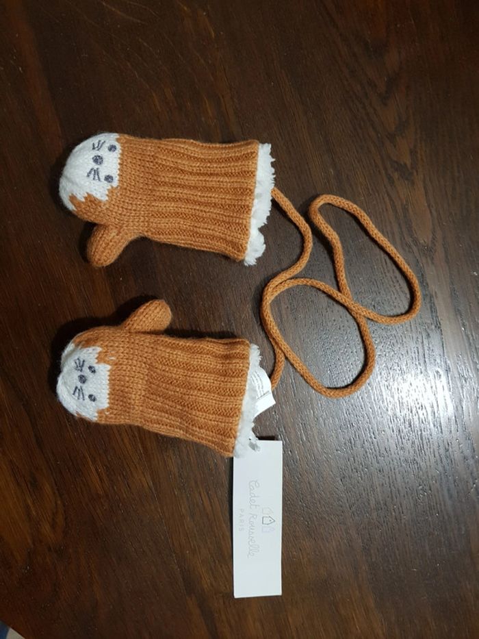 Gants moufles renard bébé