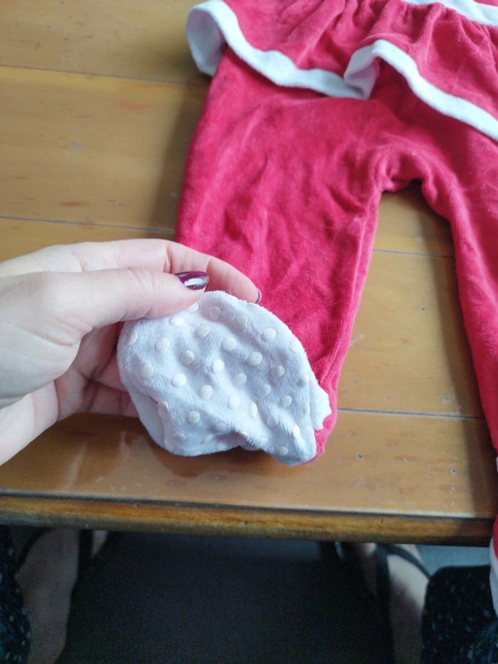 Déguisement de Noël bébé tex 12 mois mère noël avec bonnet - photo numéro 2