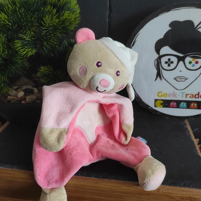 Doudou Knuffel Sucre D'orge Ours Magidoux Rose Marron Etoile #geektradedoudou