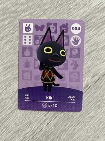 Carte Amiibo Animal Crossing Kiki 034