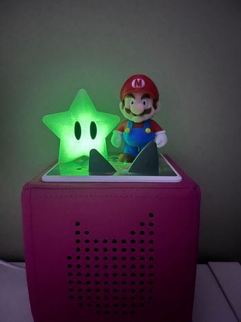 Figurine Mario pour tonie créatif + étoile phosphorescente 