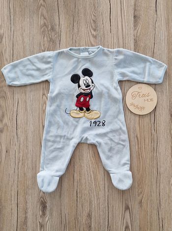 Pyjamas velours bébé garçon 3mois disney mickey