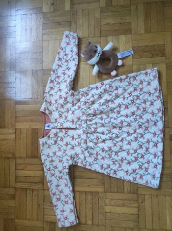 Robe écru à fleurs Petit bateau 24 mois