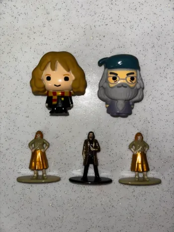 Lot de 5 personnages Harry Potter, Figurine Harry Potter, figurines en métal HP, Nano Metalfigs