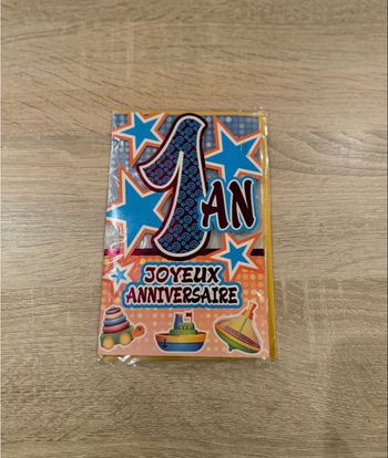 Carte anniversaire 1an