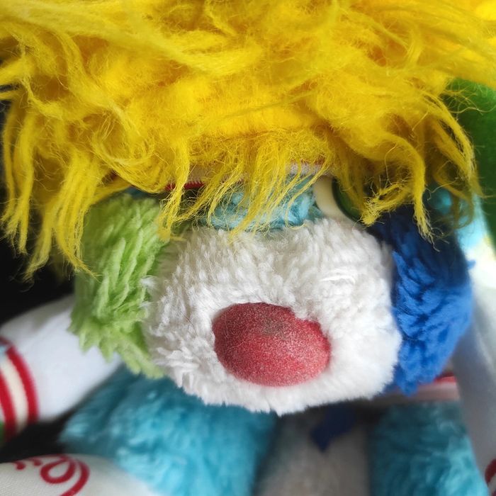 Peluche Popples ball de tennis année 1987 Mattel jaune bleu blanc vintage ancien - photo numéro 2