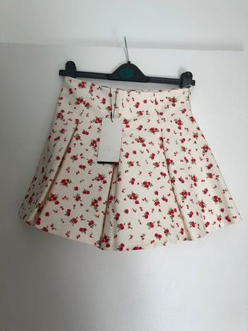 Superbe belle mini jupe à motifs fleurs Zara neuve avec étiquette taille S