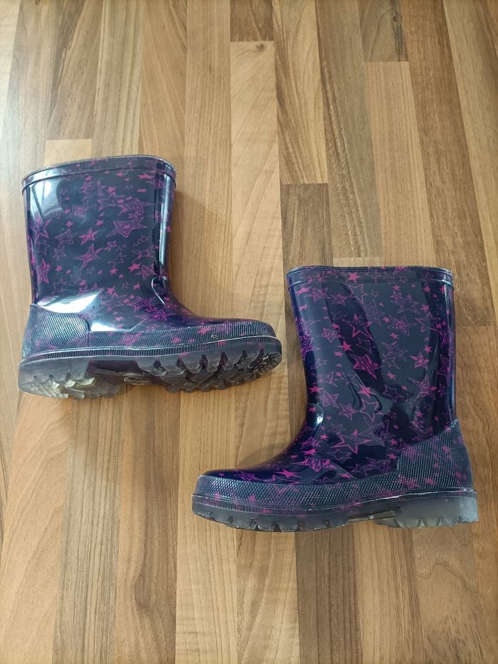 Bottes de pluie violet étoiles rose 31 - photo numéro 5