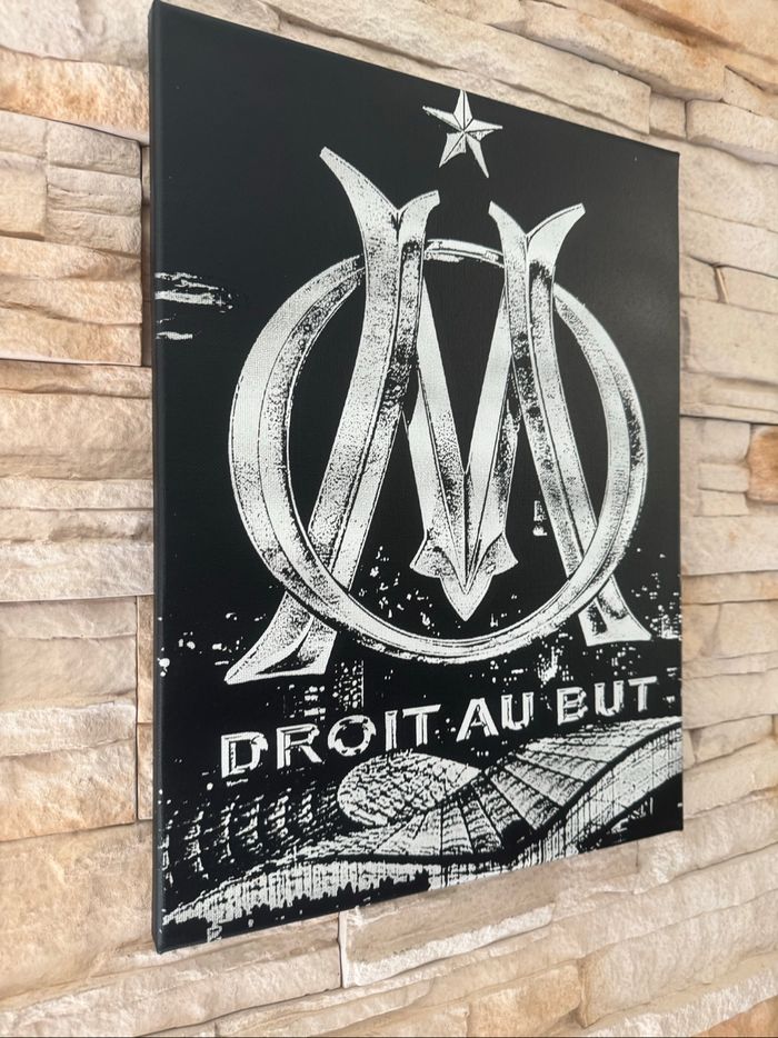 Tableau OM - Logo “Droit au But” en toile 30x40cm - photo numéro 2