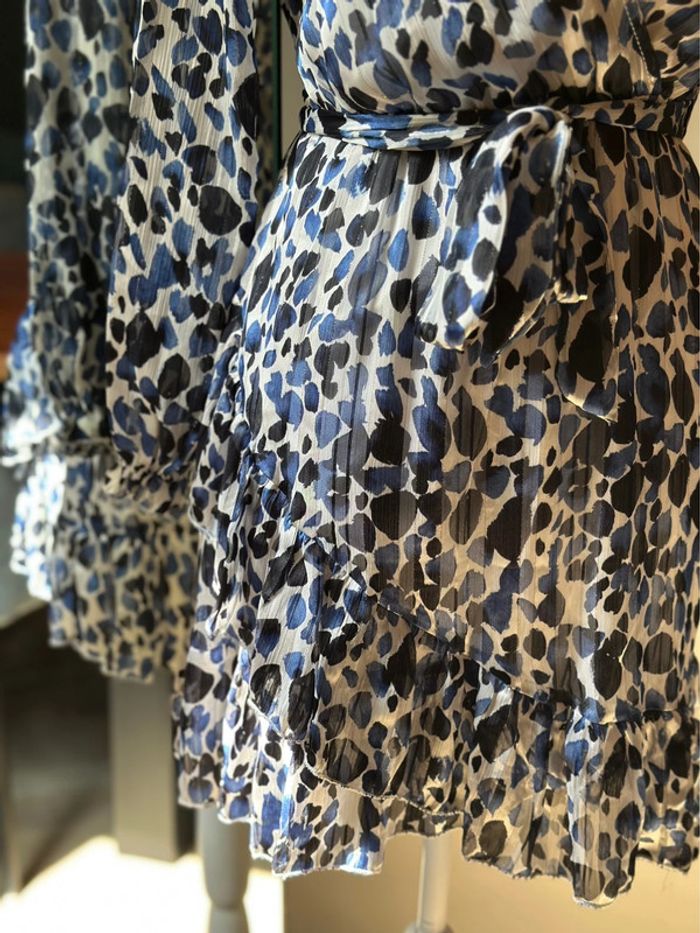 Robe imprimé léopard bleu Lilie Rose – Taille 36 - photo numéro 4