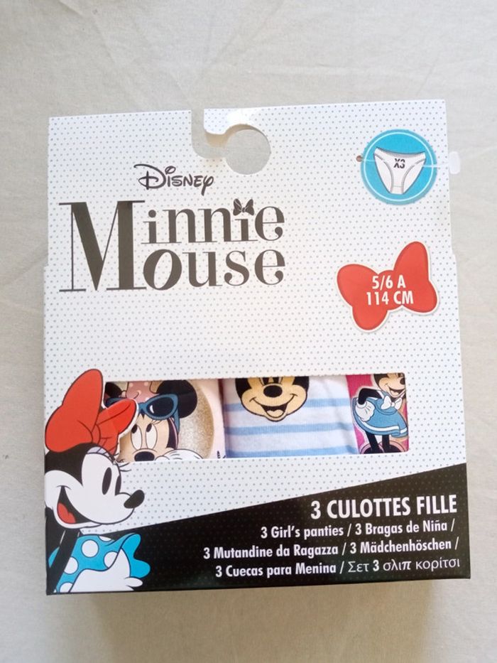 3 Culottes fille 5/6 ans Minnie - photo numéro 4