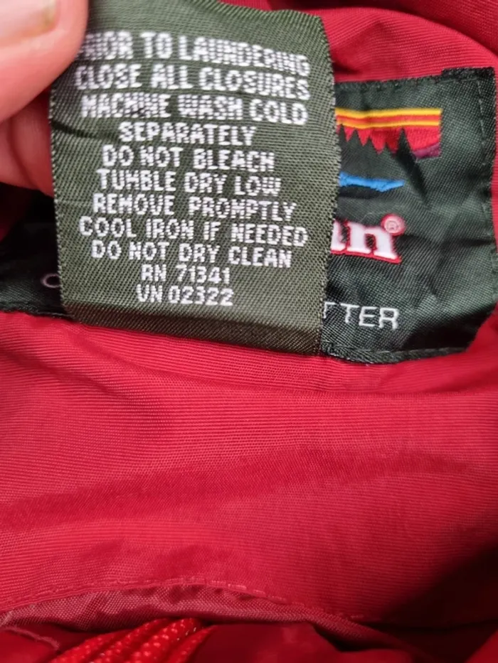 Parka rouge L.L. Bean – Taille M Homme (mesures en photos) - photo numéro 8