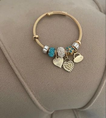 Bracelet d’amour perlé en acier inoxydable 