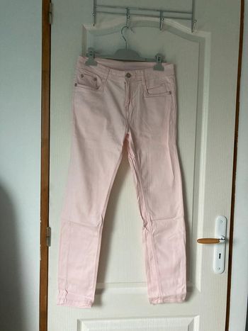 Pantalon slim rose pale