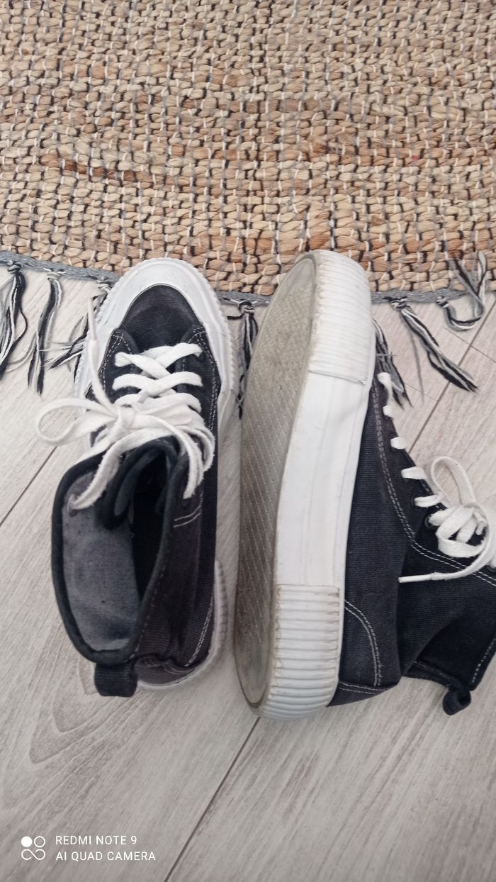 Baskets montantes noires plateforme Kiabi pointure 37 - photo numéro 4