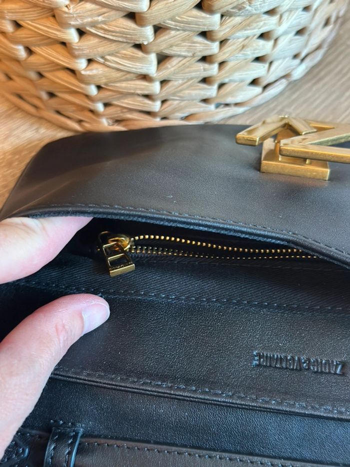 Sac à rabat cuir noir Zadig & Voltaire ZV Initiale - photo numéro 7