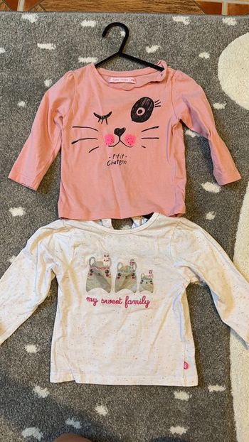 Lot de haut manche longue 12mois