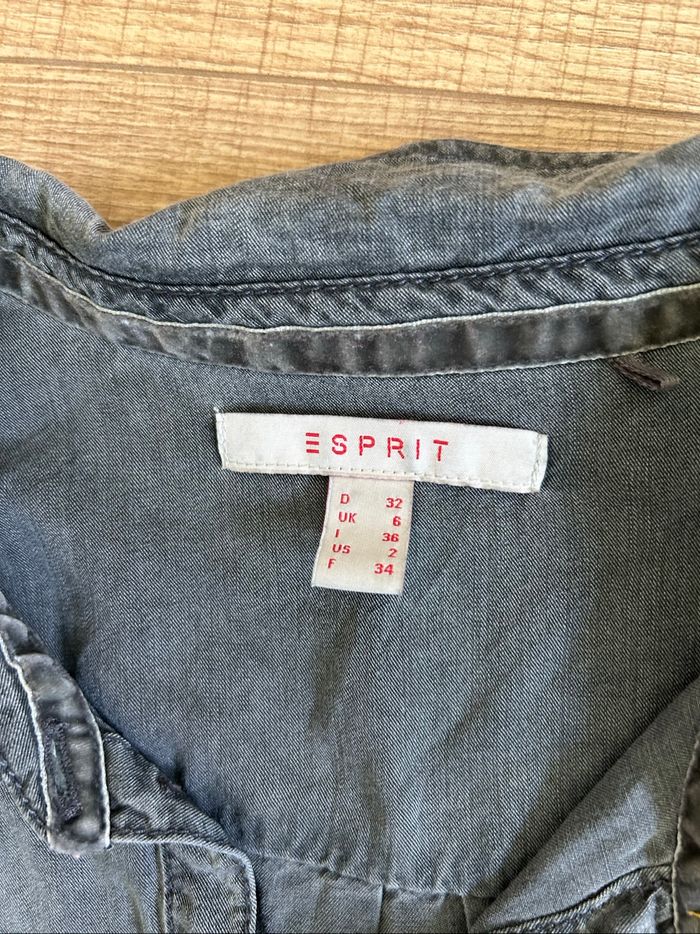 Chemise grise à manches longues Esprit taille française 34 TBE - photo numéro 9