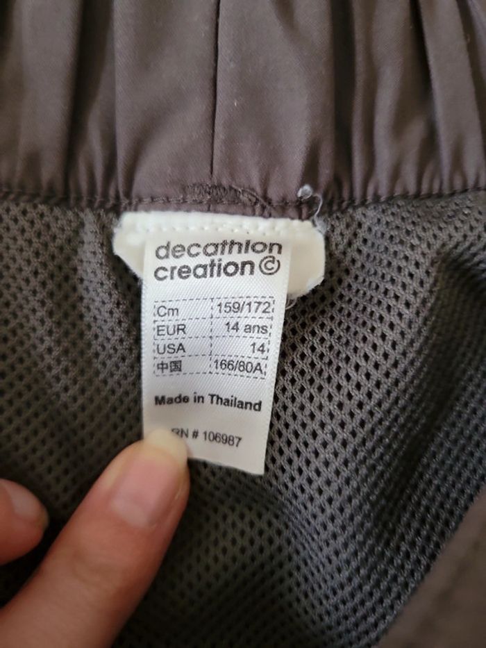 Short de bain filet réglable marque décathlon Tribord marron rouge taille 14 ans - photo numéro 5