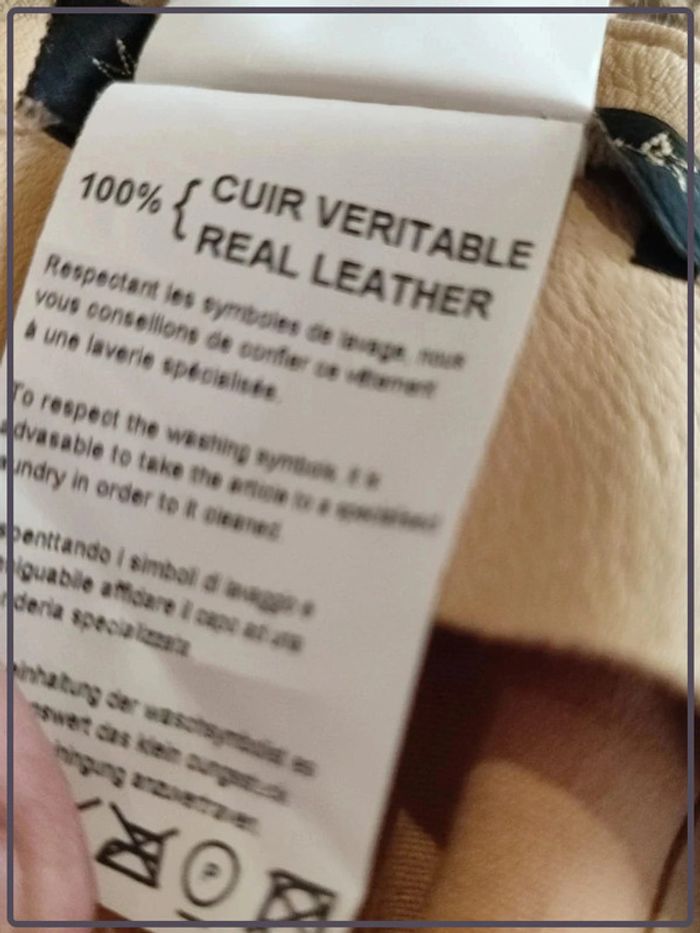 Pantalon cuir beige clair Plein sud taille 38 très bon état - photo numéro 4