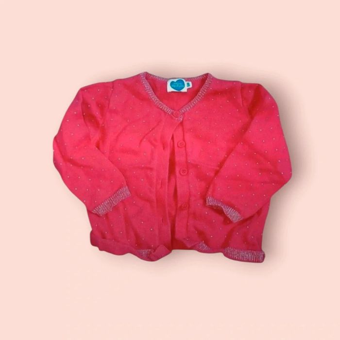 💫 Gilet mots d'enfants taille 6 mois 🩷 - photo numéro 1