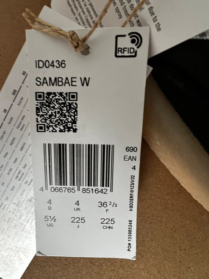 Adidas Sambae Black White Gum - 36,5 - photo numéro 9