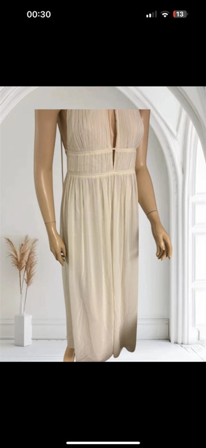 Robe beige Patrizia Pepe neuve – taille 42 élégante et fluide - photo numéro 2