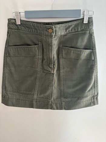 Jupe jeans poches Kaki H&M