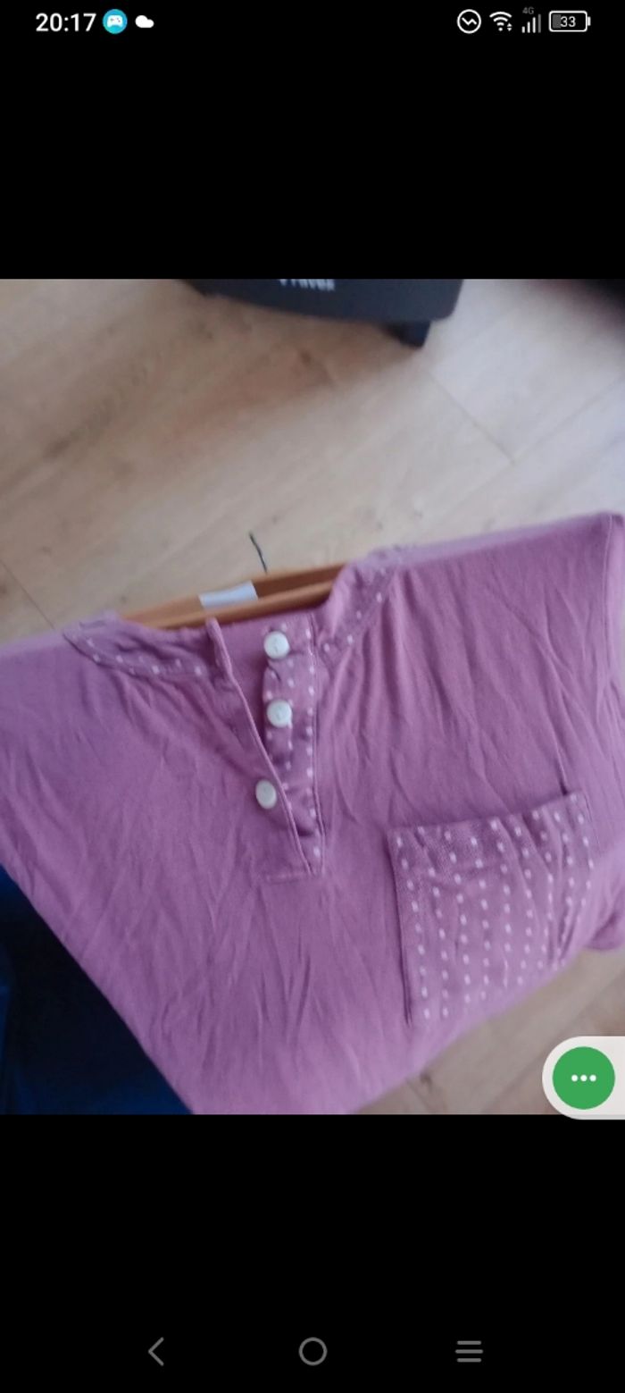 Haut de nuit s manches longues c79 - photo numéro 7