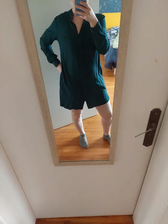 Robe chemise verte - photo numéro 2