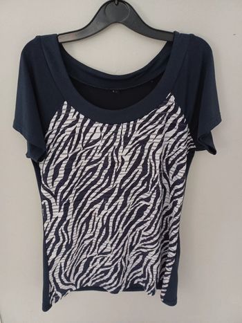 tee shirt marine zebré t2