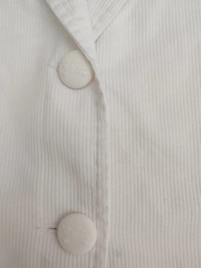 Blazer vintage Burberrys’ velours côtelé blanc T.40 – Femme - photo numéro 3