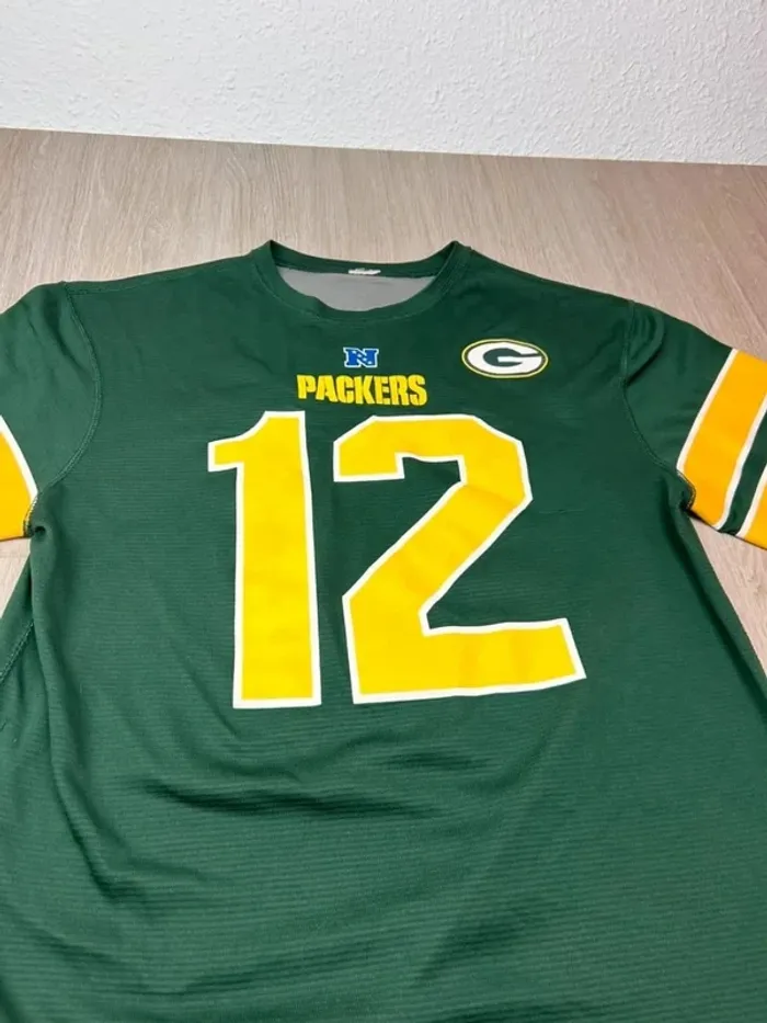 Maillot NFL Green Bay Packers Aaron Rodgers #12 Réversible - Taille M (73x48cm) - photo numéro 3
