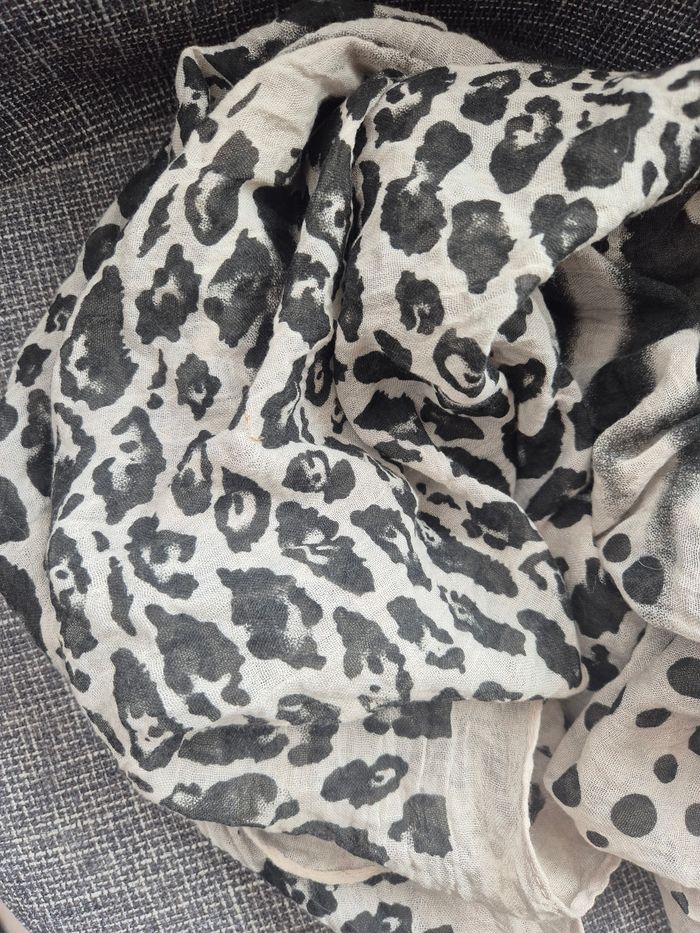 Snood Imprimé Léopard & Pois Noir & Beige - photo numéro 2