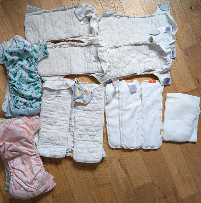 Lot de 15 couches lavables TE1 et 3 boosters - photo numéro 10