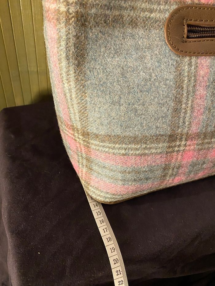 Sac Cabas Moon & National Trust - Tweed Laine Rose/Bleu Écossais - Neuf - photo numéro 5
