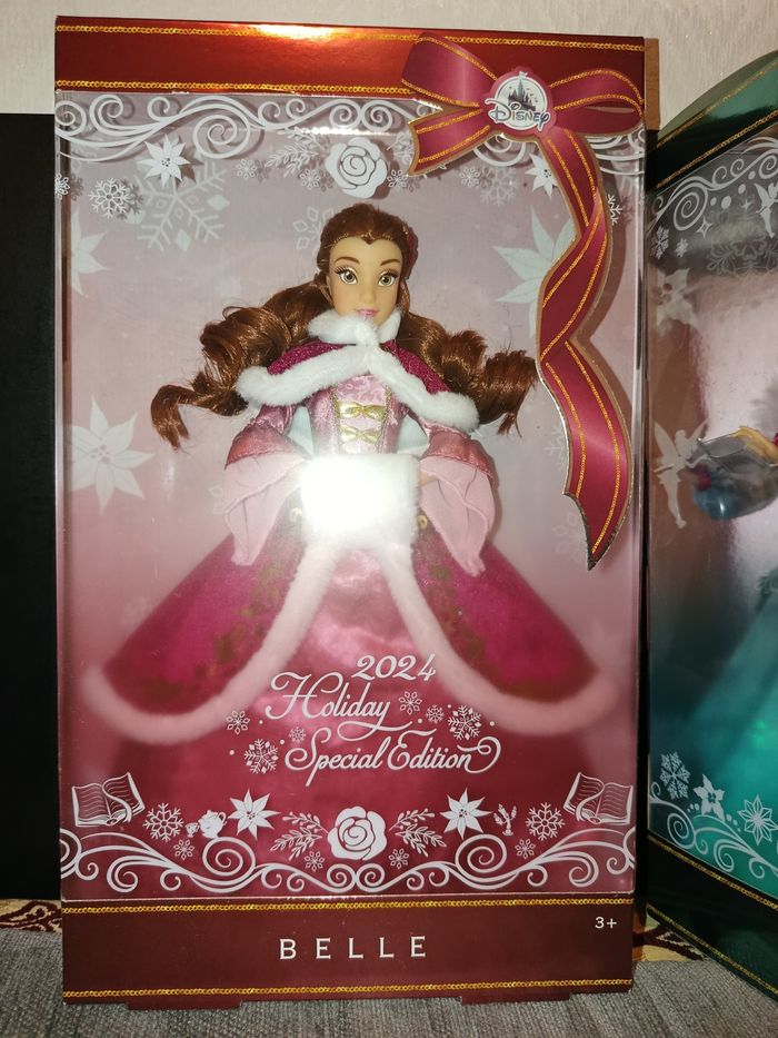 Poupée Disney store édition spéciale belle et clochette Noël - photo numéro 2