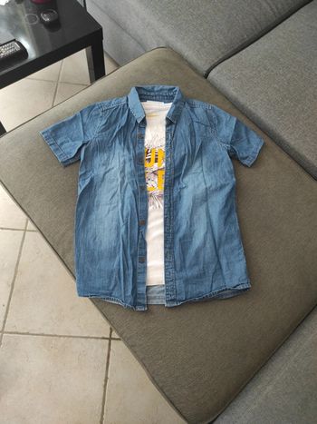 Ensemble chemise et tee shirt garçon
