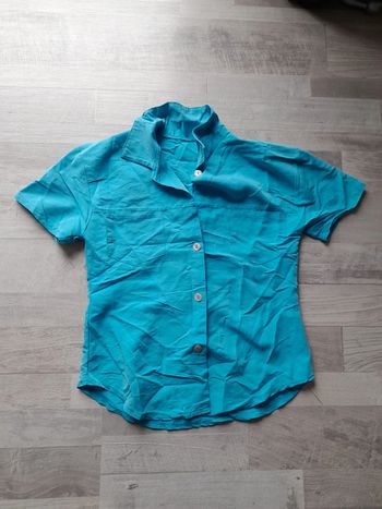 Chemise turquoise 10 ans mixte