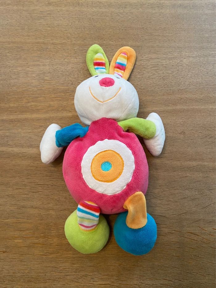 Lapin coloré en velours BabySun - photo numéro 2
