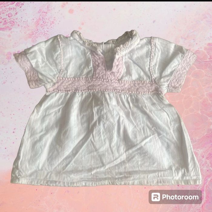 Blouse rose manches courtes