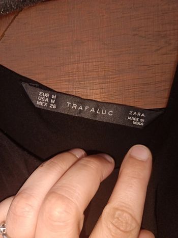 Robe longue noire fendue Zara taille M