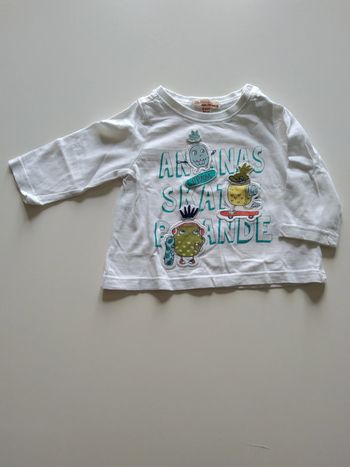tee shirt blanc garcon 3 mois DPAM