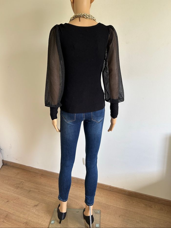 Pull noir neuf à manches longues Morgan taille XS (valeur 45€) - photo numéro 6