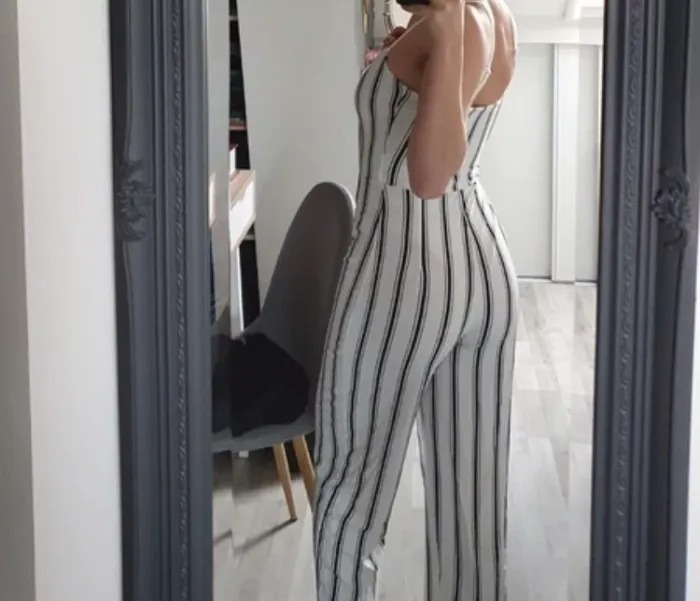 combi pantalons noir et blanc rayures - photo numéro 8