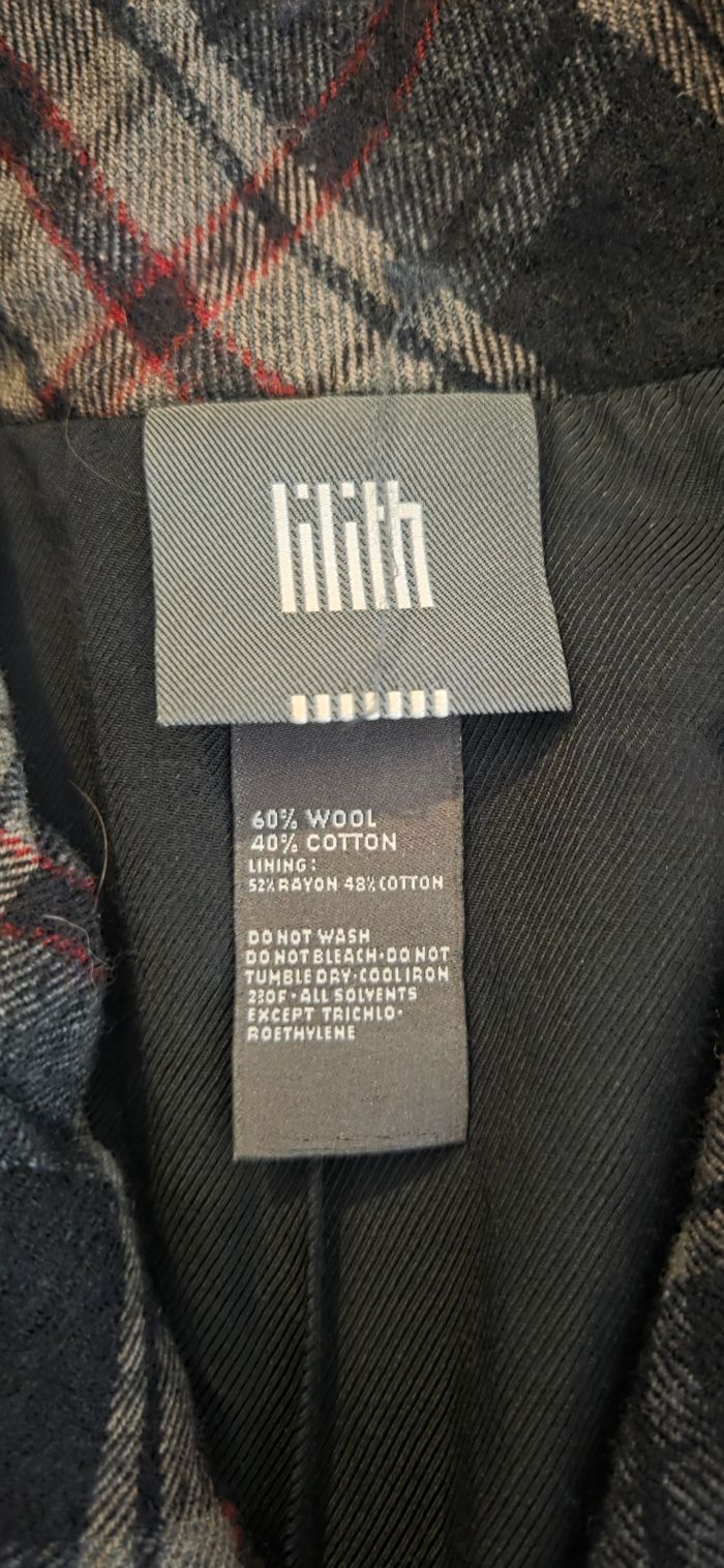 Lilith – Veste Blazer Laine 60% – Taille M – Carreaux Chic – Excellent État - photo numéro 7