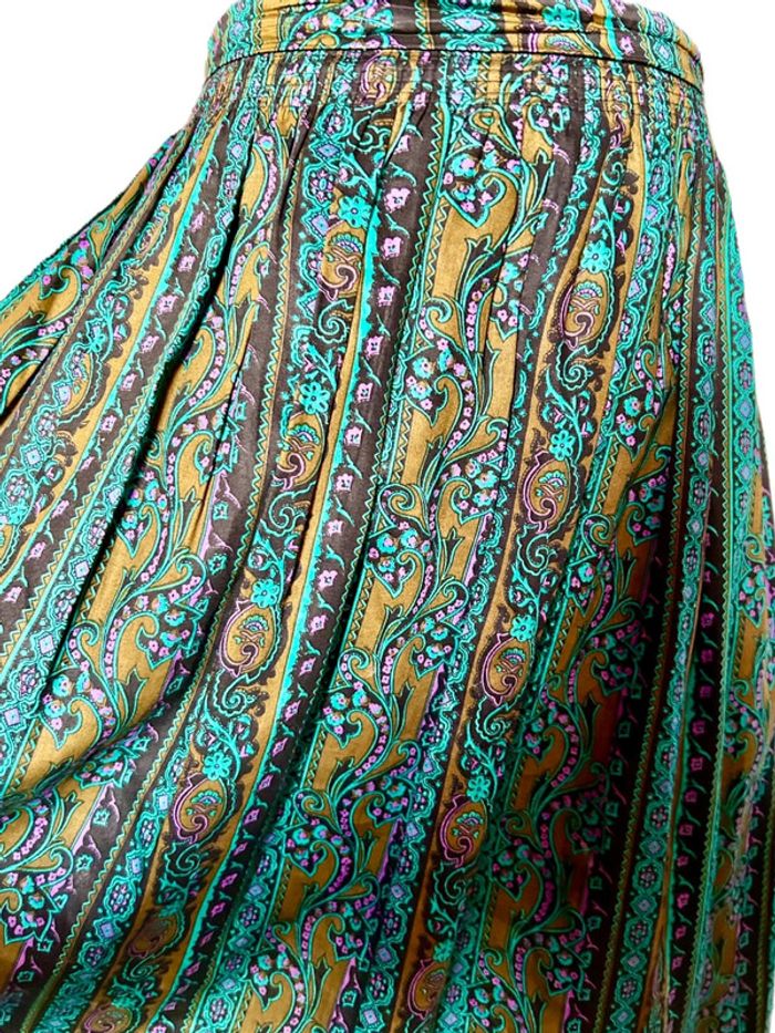 🖤🌿Jupe en coton vintage 42/44 Alpen Trachten Boho Autumn cottagecore whimsigoth long skirt🌿🖤 - photo numéro 6